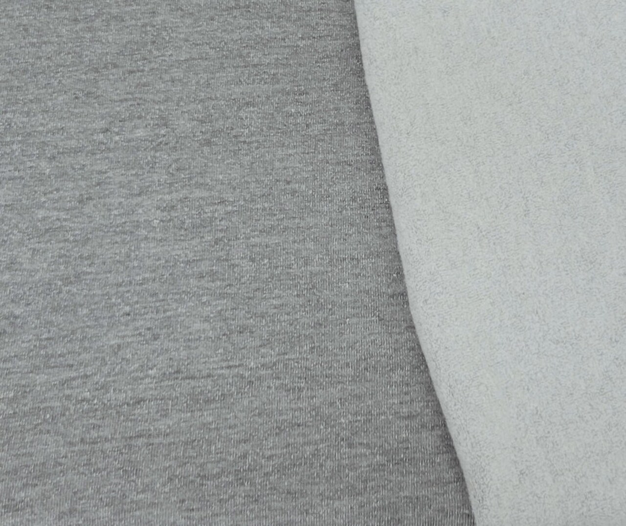 1 Yard Heather Gray Cotton Poly Sweatshirt Fleece Soft, Warm Knit Fabric for Hoodies, Joggers & Cozy Wearables
